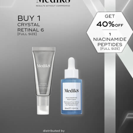 Combo Medik8 Crystal Retinal 6 30ml + Niacinamide Peptides 30ml